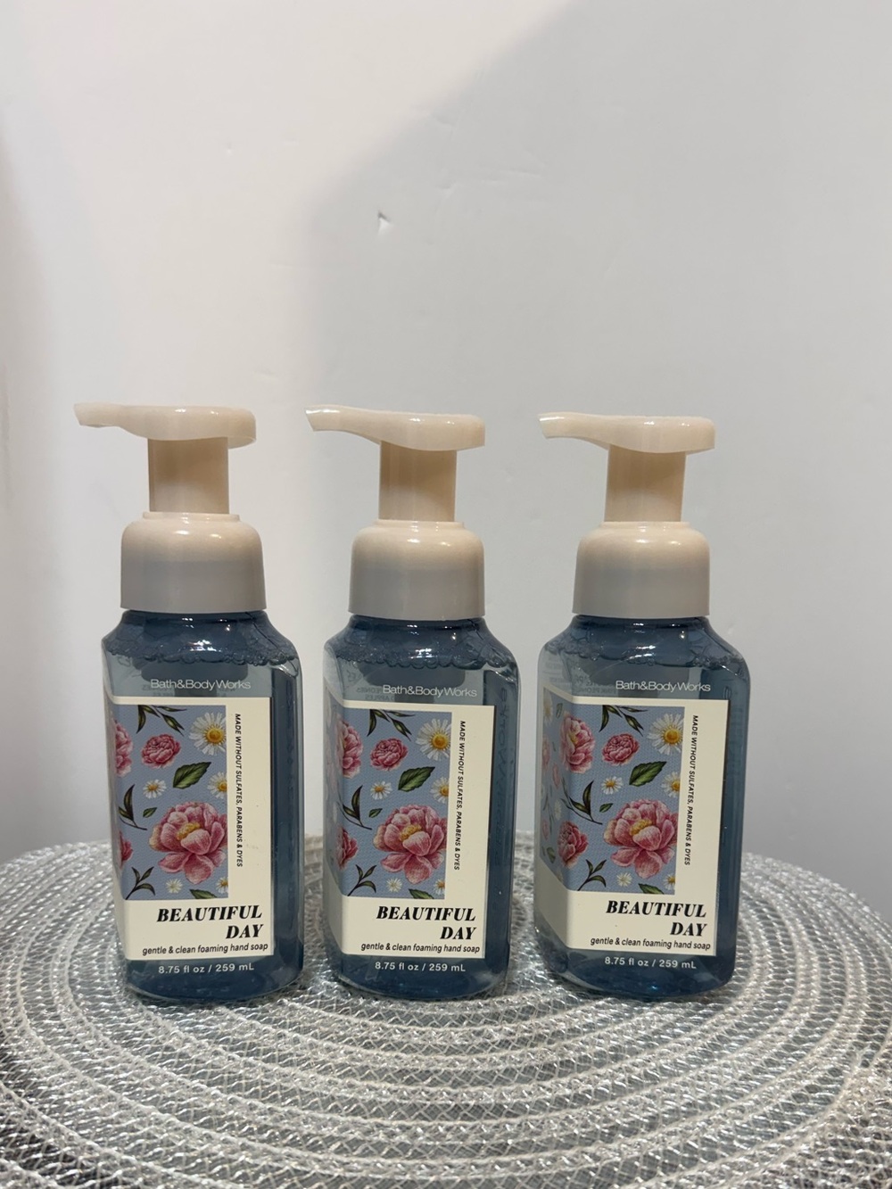 BBW Beautiful Day Foaming Hand Soap Set of 3 NWT